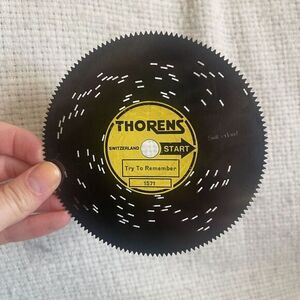 Thorens Switzerland 4‎ 1/2" Disc Classic Show Tune Music #1571 Try To Remember